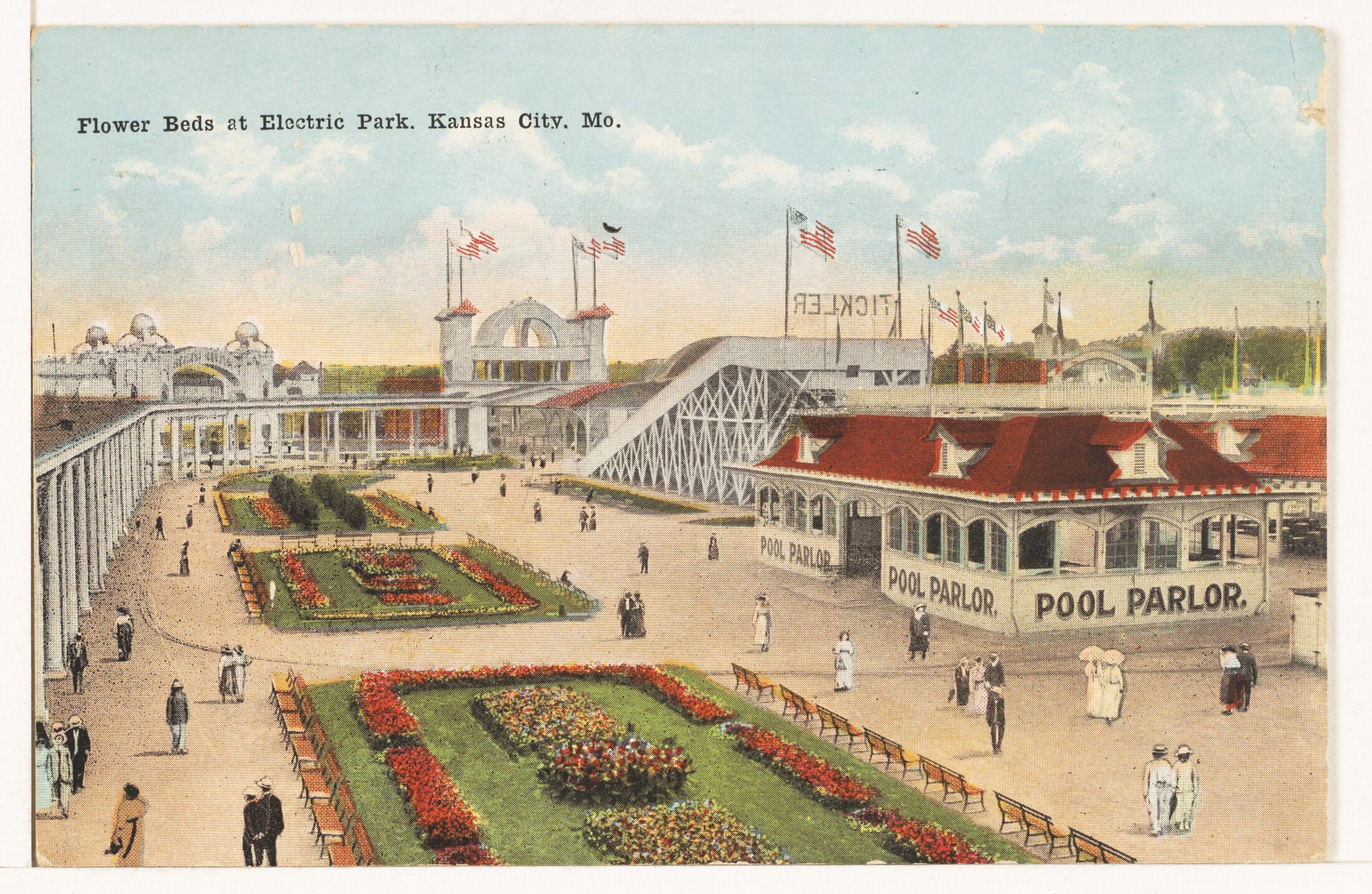 Flower beds at Electric Park (2nd) in Kansas City, MO