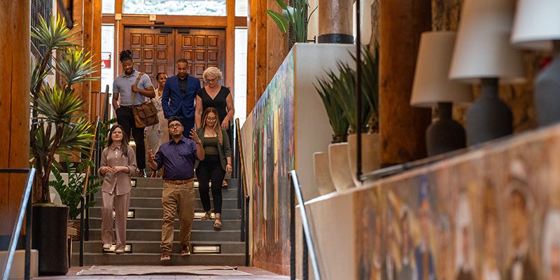 Group visiting Guadalupe Centers